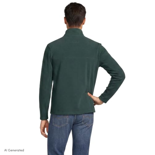 Image of Lands' End Men's Anyweather Fleece Quarter Zip Pullover