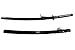 MAKOTO Handmade Sharp Katana Samurai Sword, Black, Choose Your Tsuba (Warrior)