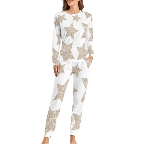 Ensemble de pyjama femme Belle Étoile avec t-shirt manches longues et pantalon de nuit
