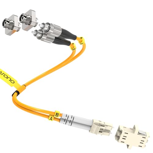 Cordon de brassage hybride LC-FC MM DX 0.2m pour liaisons optiques multimodes