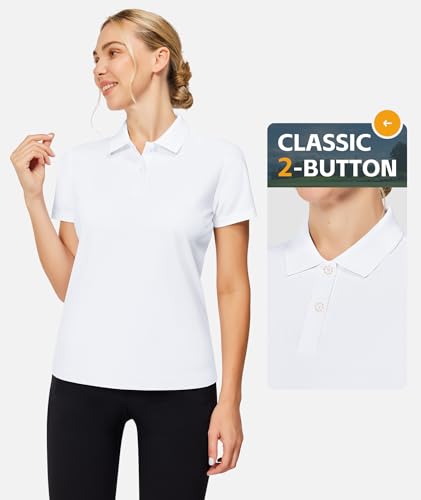 Image of Casei Womens Shorts Sleeve Polo Golf Shirts Quick Dry UPF 50+ Tennis Pickleball Top Collared Casual Work Athletic Shirts