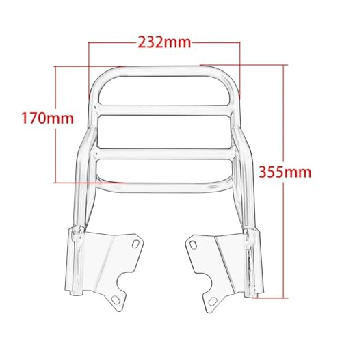 Top Case Rack pour BMW RnineT Scrambler 2016-2023 Support de Queue Noir