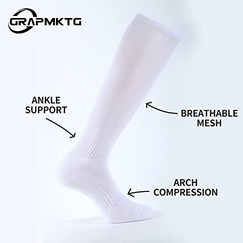 Image of GRAPMKTG 3 Pack Softball Soccer Socks Baseball Football Socks for Youth Men and Women
