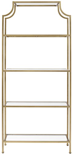 Crosley Furniture Aimee Etagere Bookcase - Gold And Glass #TOP3