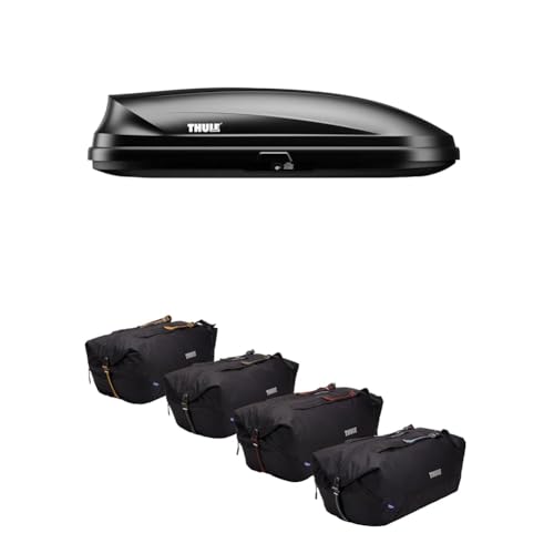 Thule Cargo Box + Go Packs - Black, Water Repellent, Roof Mount, Hard Shell