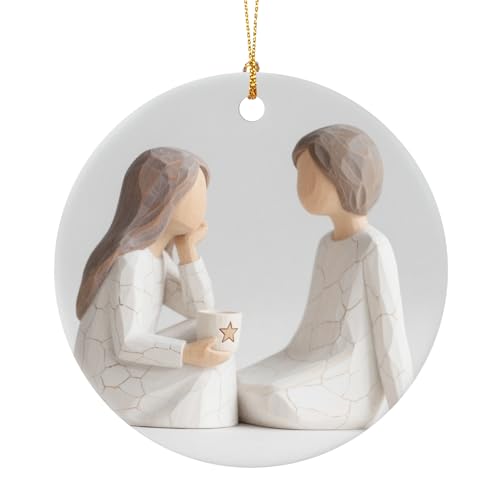 Thyle Best Friend for Women, Printed Ceramic Sister Christmas Ornament,