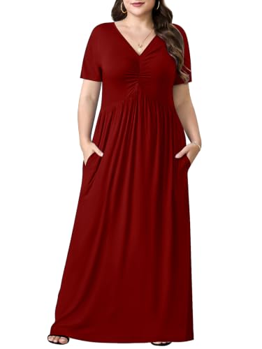 Image of PEVRL Plus Size Summer Maxi Dress for Curvy Women with Pockets 1X-5X