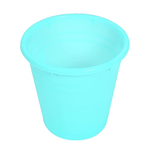 Image of Kuber Industries Plastic Dustbin|Portable Garbage Basket & Round Trash Can for Home,Kitchen,Office,College,10 Ltr,Pack of 2 (Mint Green)