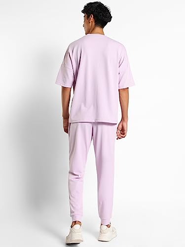 Image of Nobero Moses Oversized Co-ord Set for Men | Textured Co-ord set for men | Oversized Fit | Matching Top & Bottom | Premium Fleece Fabric | Casual & Streetwear