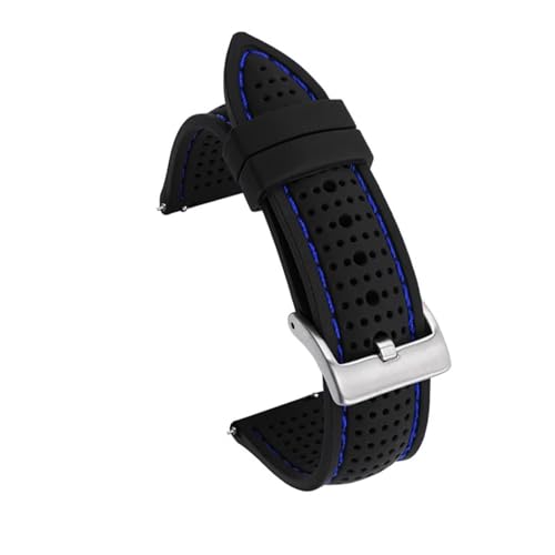 Banda de pulsera de silicona de 20 mm y 22 mm correa impermeable con liberacion rapida deportiva