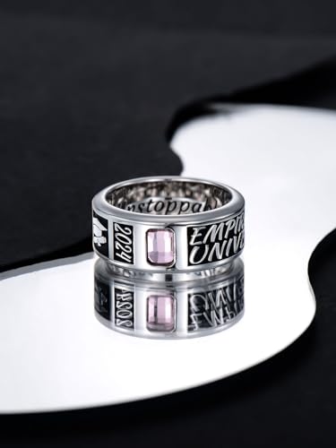 Dorunmo 2025 Class Ring for Men High School Sterling Silver Various Color Mens Class Rings Customizable Graduation Rings with Birthstone Senior Ring Graduation Jewelry Gift2