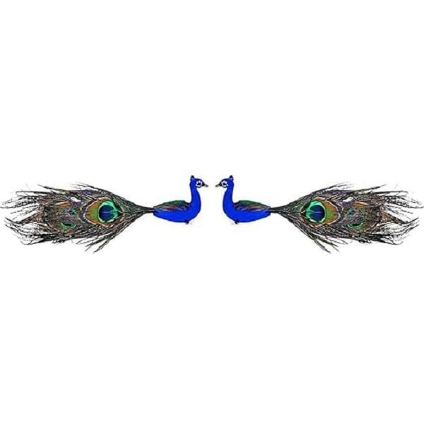 Real Natural Peacock Feathers/Mor Pankh for Home/Temple, Pooja Room, Wedding Room, Birthday,Book Mark & Krishna Ji Decoration Medium Size(16-18 Inch) (2)-image-29