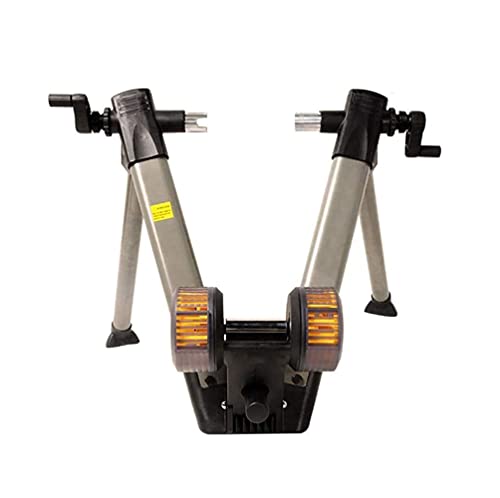 SMSOM Entrenador de Bicicleta Interior Soporte Soporte de Ejercicio de Bicicleta de Acero Inoxidable portátil con Rueda de reducción de Ruido para Bicicletas de Carretera y montaña