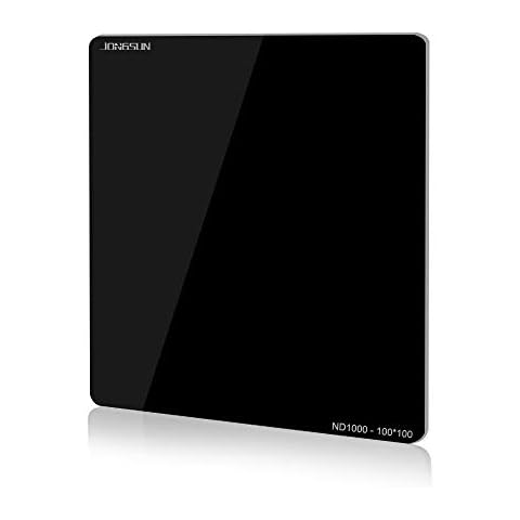 JONGSUN S-PRO 100x100mm Square ND Filter, Neutral Density Gray ND1000 Lens Filter,Ultra Slim HD 18 Layer Nano Multi-Coated, Schott B270 Optical Glass, ND1000 (3.0) 10-Stop Cover