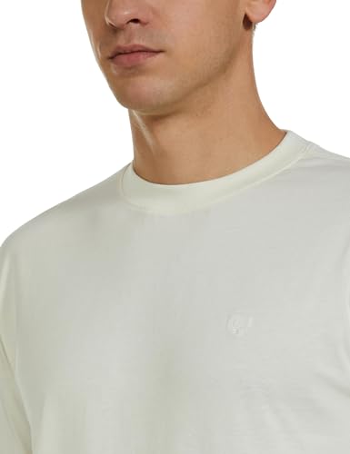 Image of Allen Solly Men's Cotton T-Shirt | Drop Shoulder | Back Print | Regular Fit | Casual Streetwear Style