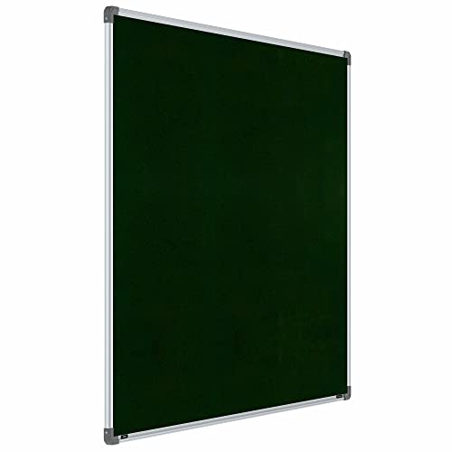 Image of Scholar Art Metis 4x5 Feet Fabric Pin-up Display Board for Office, Home & School | High Strength Velvet Cloth + High Density Soft Board for Pinning Photos, Sticky Notes & Reminders (Dark Green)