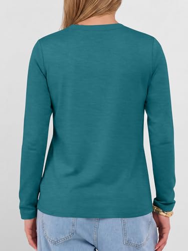 Image of ANRABESS Women's Long Sleeve Shirts V Neck Fall Tops | Soft Comfort Wrinkle Free Tshirts, Basic Tee, Winter Layer Clothing, Business Casual Work Fall Outfits, Travel Daily Wear