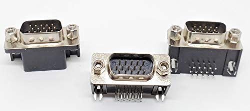 Conector D-sub 15 Pines ángulo recto PCB, pack 10 miniatura 3