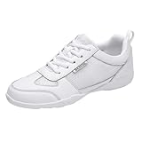 Kraftpaid Scarpe da Cheerleading Bianche,Cheerleading Fitness Scarpe,Scarpe da Cheerleader Leggere,Smorzamento,Antiscivolo,Resistente all