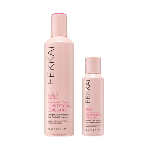 Fekkai Technician Color Conditioner - 2.0 Oz + 8.5 Oz Bottle - Extends Vibrancy Of Color-Treated Hair - Salon Grade, Ewg Compliant, Vegan & Cruelty Free #TOP11
