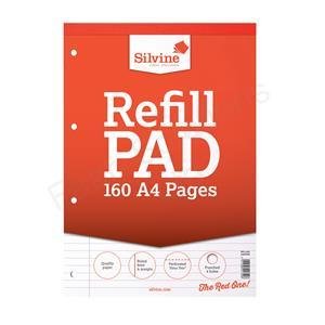 Silvine A4Rpfm - A4 Refill Pad Feint Margin Pk6