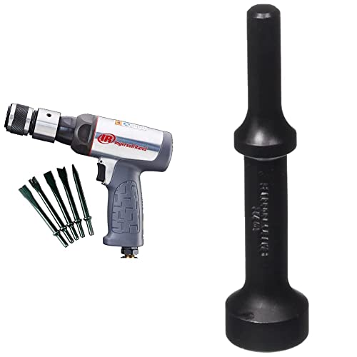 Ingersoll Rand 123Maxk Short Barrel Air Hammer Kit, 5 Pc Chisel Set, Quick Change Retainer, Carrying Case, 3530 Bpm, Lightweight, Gray & Grey Pneumatic (Ch117) 1" Diameter Hammer #TOP6