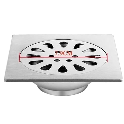 Drain de sol en acier inoxydable 11.8cm, caniveau de douche robuste anti-odeurs