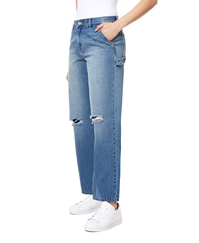 WallFlower Women's Carpenter Denim Low-Rise Insta Classic Juniors Jeans