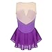 ranrann Maillot de Patinaje Artístico con Falda para Niña Vestido de Danza...