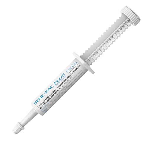 Image of PetAg Bene-Bac Plus Pet Gel - 15 g Syringe - FOS & Probiotics for Dogs, Cats, Exotic & Wildlife Mammals