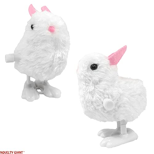 Novelty Giant Www.noveltygiant.com 2 Wind Up Hopping Bunny Easter Egg White Baby Bunny #TOP6