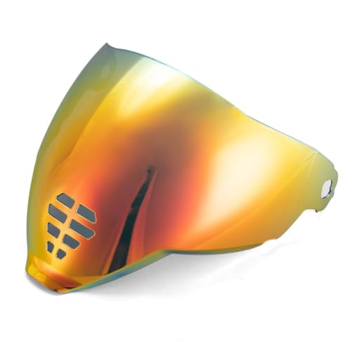 Image of PSLER Shatterproof Helmet Visor for Icon Airflite IC-06,Deep Red | Impact-Resistant ,UV400 Protection, Motorcycle Tinted Face Shield for Airflite IC-06 ,Visor Replacement