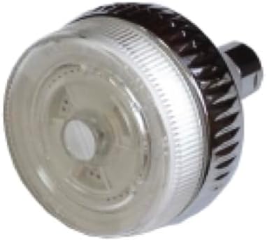 3-Way Shower Head With Zinc Ball Joint And White Faceplate - 2 Function - 3" Face Diameter - 2.5 GPM @ 80 PSI - Chrome Plated Plasic Body With White Faceplate