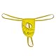 VemeFufu Sexy Herren-Slip Mit Öffnung Vorne, Erotisch, Mankini, Unterwäsche, Triangel Höschen, Gaze Loch, C. Gelb: 01, One Size