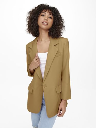 ONLY Damen Oversized Langarm Blazer Eleganter Basic Cardigan Business Jacke Mantel ONLLANA-Berry