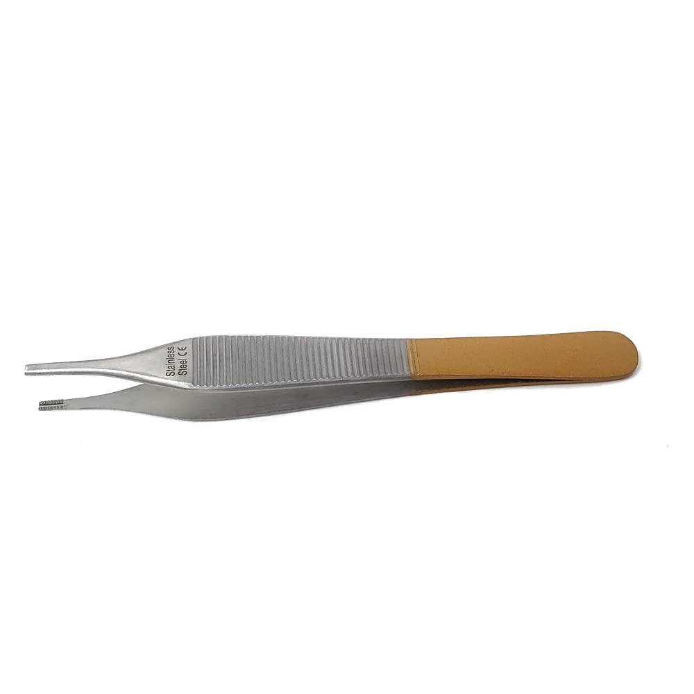 Stainless Steel ADSON Forceps Tissue 1X2 Teeth ADSON Brown Forceps ADSON Dressing Forceps 4.75