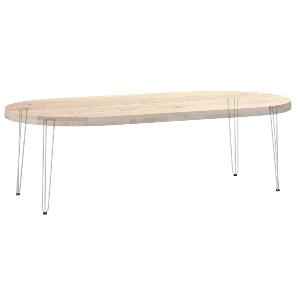 Modernas patas de mesa con nivelación de pies ajustables y agujeros pretaladrados: 4 patas de horquilla con recubrimiento en polvo para mesa de centro de acero macizo en color blanco, 72 cm