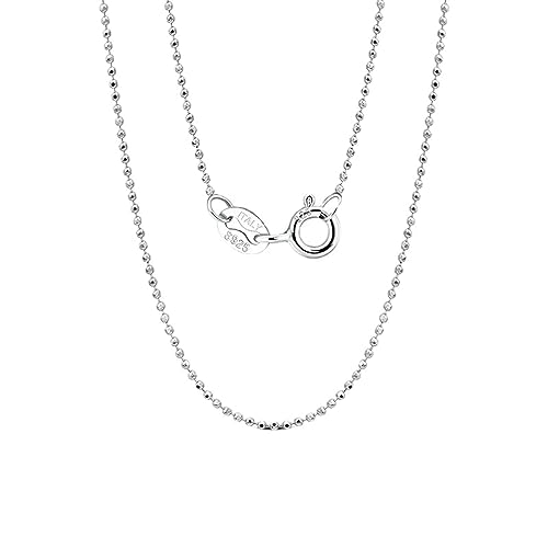 Collier chaîne argent pour femme simple pendentif maille boules doré