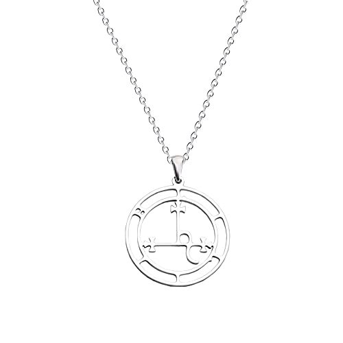 Sepxijew Lilith Sigil Pendant Necklace Keychain Queen of the Night Wiccan Jewelry Pagan Magick Gift (necklace)
