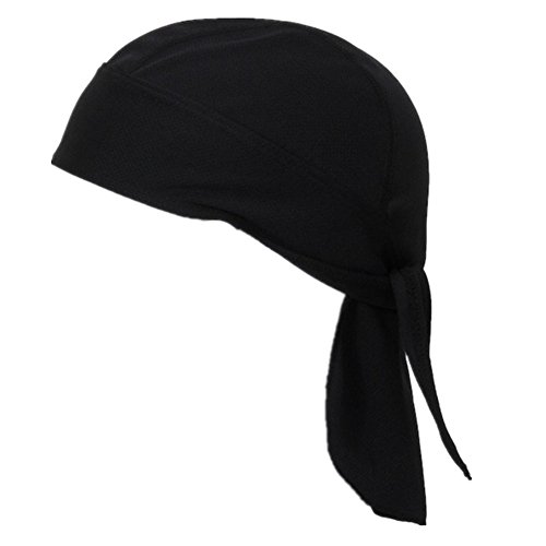 L-Peach Pirata Gorra Bandana Pañuelo Sotocasco de Cabeza para Ciclismo Secado Rápido Transpirable Negro