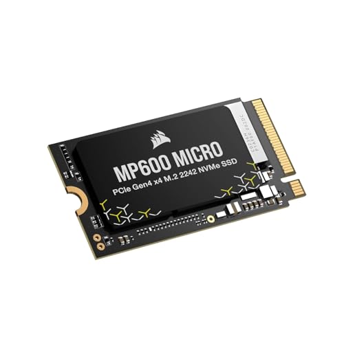 Image of C0RSAIR MP600 Micro 2TB PCIe Gen4 x4 NVMe M.2 2242 Internal SSD, Up to 7000MB /s Read & 6200MB /s Write, High-Speed Storage for Gaming Handhelds, Laptops & Notebooks