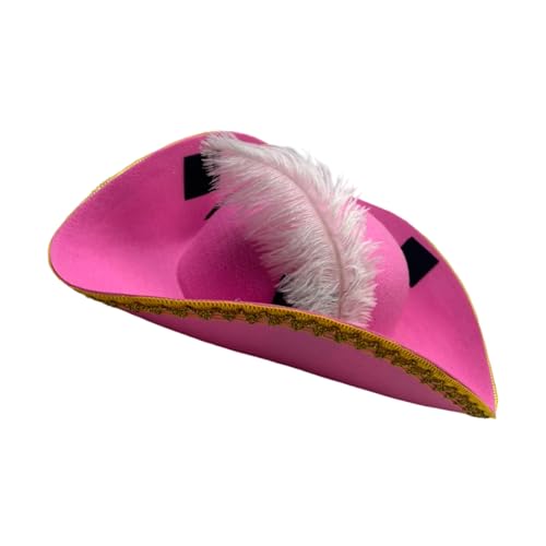 ゴールデンレースハロウィーン海賊パーティー小児の想像力豊かな遊びパイレーツコスチュームパーティーアクセサリーゴールドトリコーンハットのためのキャップ