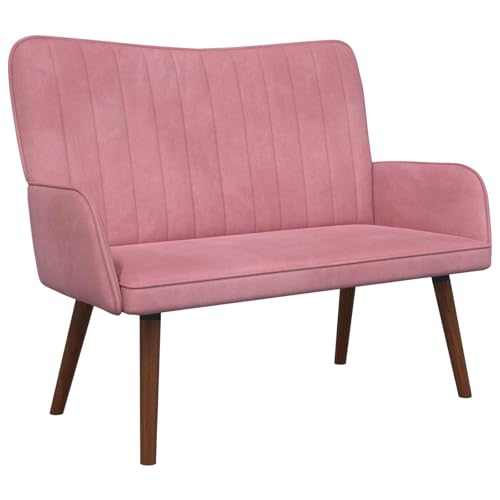Sofá de 2 plazas de terciopelo premium con patas de madera decorativas 2