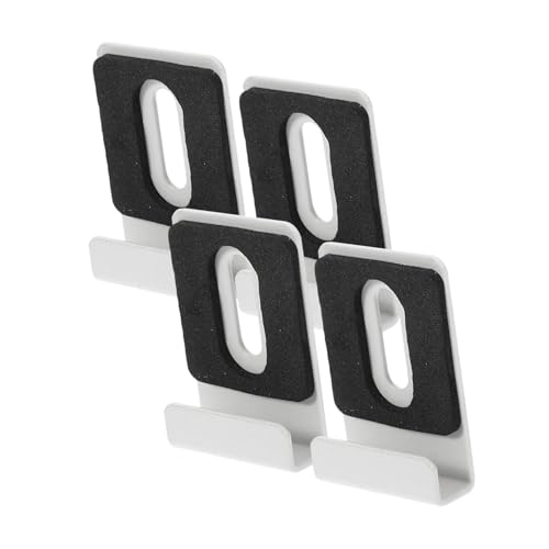 Image of ORFOFE Heavy Duty Metal Mirror Clamp Kit Wall Mounting Hooks Adhesive Pads for Frameless Mirror Holder