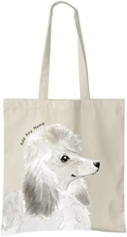 Personalised Dog Natural Cotton Tote Bag - Customised Pet Owner Gift - Pick a Breed & Add a Name