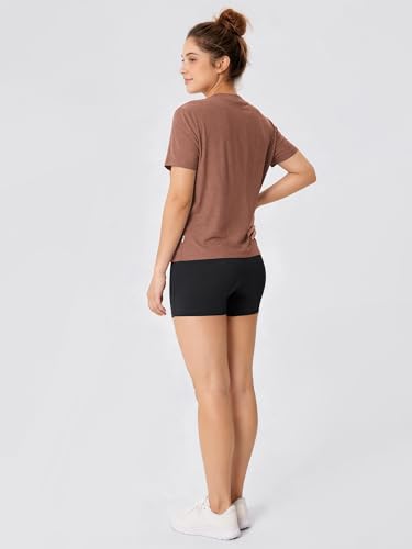 Image of ODODOS Women's Performance Cropped Tee Ultra Soft odSTRATUM Tech Short Sleeve Relaxed Top Crew Neck T-Shirts