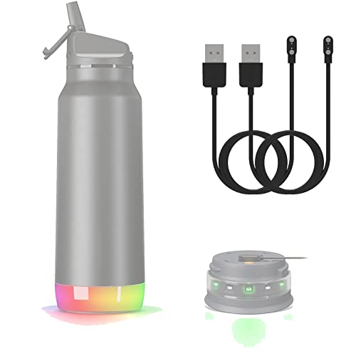 Charger Compatible with HidrateSpark Steel/HidrateSpark PRO Charger Chargering Cable Cord Magnetic USB Cradle Accessories (Black+Black)