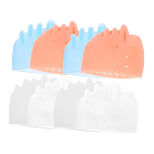 Beavorty 4 Pairs Silicone Toe Separators For Women Forefoot Pads Honeycomb Toe Cushions For Bunions Overlapping Toe Corrector