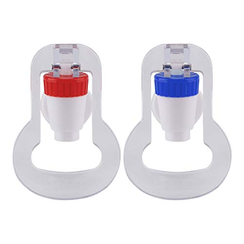 uxcell Red and Blue Water Cooler Faucet Plastic Water Dispenser Clean Spigot Fits Adaptor Hot Cold Water Faucet Tap Replacements 2pcs