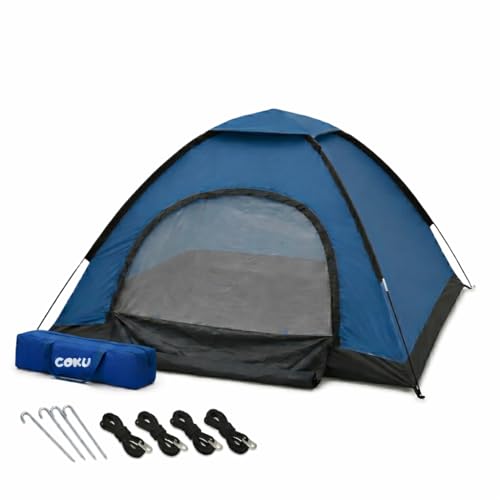 Image of Coku Camping Tent for 6 Persons, Lightweight Backpacking Dome Tent with Mosquito Net, Waterproof Outdoor Tent, Easy Setup for Camping, Hiking, Trekking, Picnic, Travel (6 Person Tent)